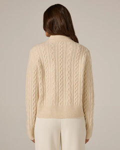 Riley Cable Knit Sweater-Cream