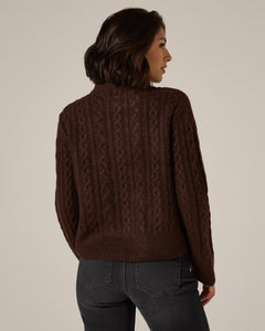 Riley Cable Knit Sweater-Walnut