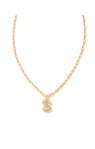 CRYSTAL LETTER SHORT S PENDANT NECKLACE