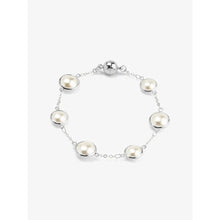 Half Pearl and Chain Magnet Bracelet
