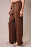 Brown Pleated Pants