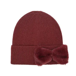 Faux Fur Ribbon C.C Beanie