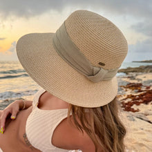 Gauze Trim Band Cloche Sun Hat