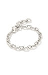 KORINNE CHAIN BRACELET RHODIUM METAL