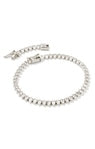 LARSAN TENNIS BRACELET SILVER WHITE CZ