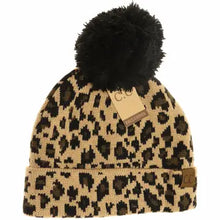 Matching Cuff Leopard Print Cc Beanie