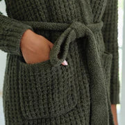 Saranoni-WAFFLE KNIT ROBES-Thyme