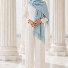 Luxurious Cashmere Blend Shawl Stole with Fringe