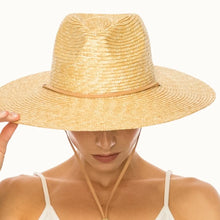 Structured Summer Straw Rancher Hat with Chin Cord