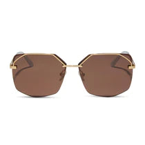 Diff Bree Gold Brown Gradient Polarized Sunglasses