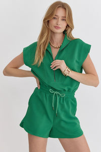 Kelly Green Romper