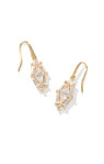 LINDY RAE LEE DROP EARRINGS GOLD WHITE CRYSTAL