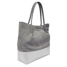 'Donna' Grey and Metallic Silver Bag