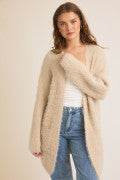 Oatmeal Fuzzy Cardigan