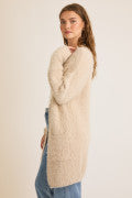 Oatmeal Fuzzy Cardigan