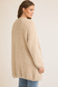 Oatmeal Fuzzy Cardigan