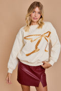 Sequin Bow Sweatshirt