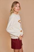 Sequin Bow Sweatshirt