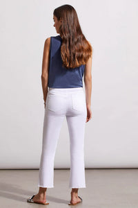 AUDREY PULL-ON STRAIGHT CROP JEANS-White