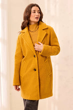 L/S SINGLE BREAST COAT W/LINING-Amber