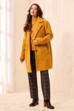 L/S SINGLE BREAST COAT W/LINING-Amber