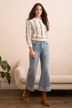 Brooke Cuffed Palazzo Jeans-WashedBlue