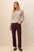 5 PKT PULL ON ANKLE PANT-Fudge