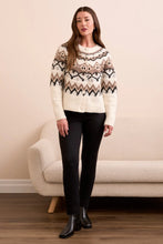Fair Isle Button Front Sweater Cardigan
