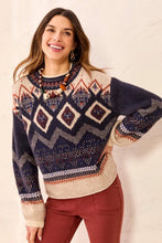 L/S MOCK NK SWEATER-Sapphire