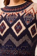 L/S MOCK NK SWEATER-Sapphire