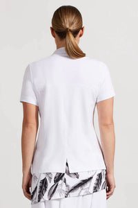 PERFORMANCE UPF 50+ V-NECK TOP-White