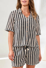 Jacquard Stripe Pull-On Shorts W/Drawcord