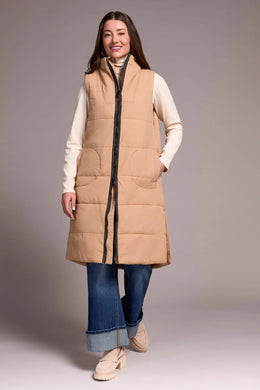 Long Zip-Front Quilted Vest-Icelatte