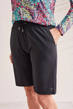 Black-FOUR-WAY STRETCH PULL-ON SHORTS WITH DRAWCORD