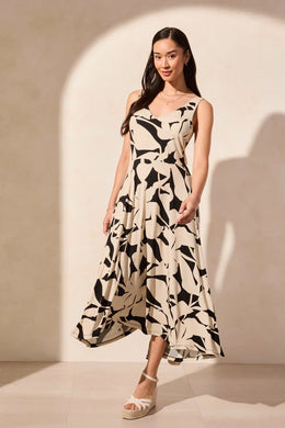 Slvless High Low Dress-Safari