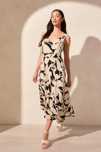 Slvless High Low Dress-Safari