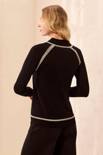 Soft Mock Neck Raglan Sweater-Black