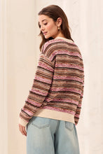 CREW NK SWTR W/ CONTRAST RIB-M Nostalgia