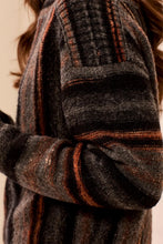 Yarn Dye Boat Neck Long Sleeve Sweater-MSteel