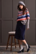 L/S INTARSIA SWEATER-GREY MIX