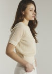 Selene Open Knit Top-Cream
