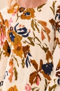 Printed Cable Cotton Crew Neck Sweater-Stellar