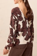 Wear 2 Ways Front To Back Sweater-SaddleBrown