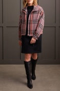 YARN DYE L/S JACKET-DEEP ROSE