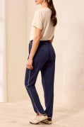 PULL ON ANKLE PANT W/POCKETS-Jet Blue