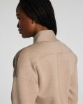 SPANX AIRESSENTIALS® SHAWL COLLAR HALF ZIP-DuneHeather