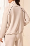 L/S RAGLAN POP OVER W/ZIPPER-SandDune