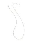 CROSS INLINE PAVE NECKLACE STERLING SILVER WHITE TOPAZ