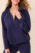 L/S RAGLAN POP OVER W/ZIPPER-JetBlue
