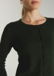 MIRA BUTTON FRONT CARDIGAN-Forest Green
